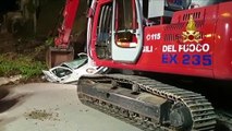 Terremoto Mugello -Crollo muro a Montelupo -3- (10.12.19)