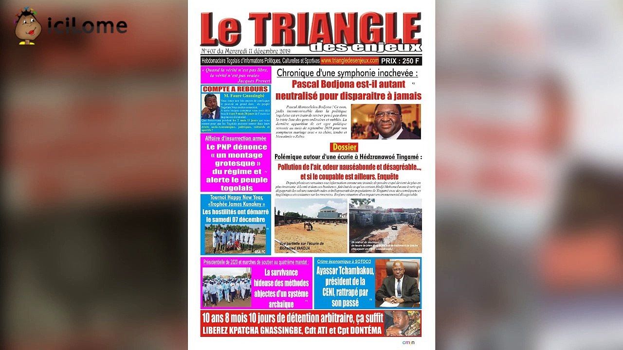 La une des journaux parus le  mercredi 11 décembre 2019