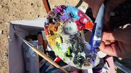 Bedensel engelli ressamın hayalini Anadolu Ajansı ekibi gerçekleştirdi - İZMİR