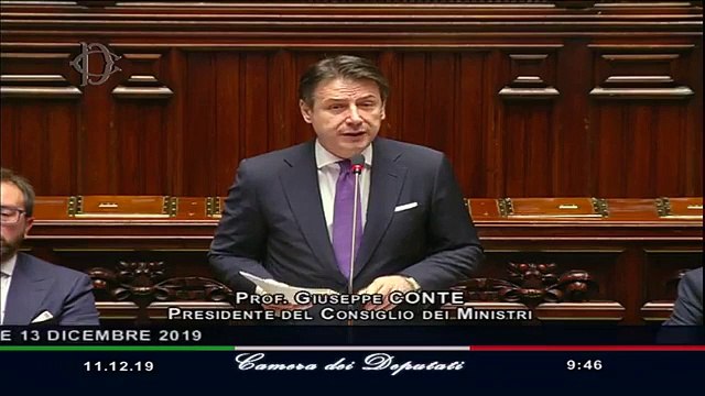 Consiglio europeo, le comunicazioni di Conte alla Camera (11.12.19)