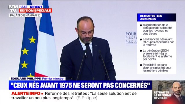 Le projet de loi de réforme des retraites sera prêt à la fin de l'année Édouard Philippe présente le calendrier de la réforme
