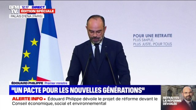 Retraites : Il n'y a pas d'agenda caché, nous ne cherchons pas à faire de petite économies ici ou là selon Édouard Philippe