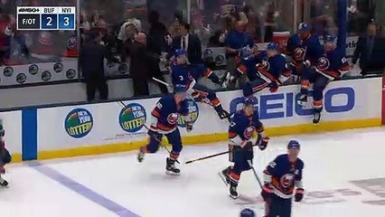 Anthony Beauvillier goes bar down, edges Isles past Sabres in OT