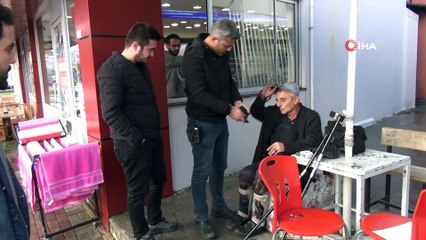 Engelli hırsızlık şüphelisinin bu kadar da olmaz dedirten yüzsüzlüğü