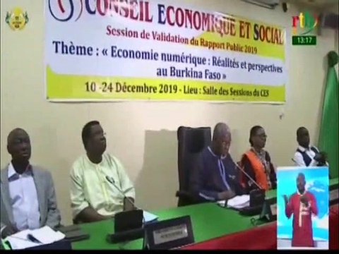 RTB/Les travaux de validation du rapport public 2019 du conseil économique et social (CES)