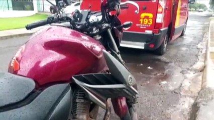 Motociclista é socorrido no Bairro Alto Alegre