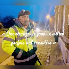 David, éboueur récolte ses étrennes