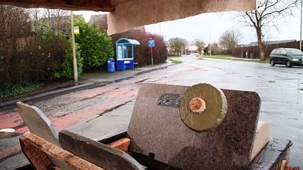 Flintstones Car placed by roadside in Walmsley Bridge