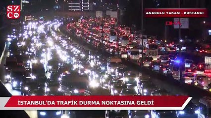 Yağmur sonrası İstanbul'da trafik durma noktasına geldi!