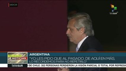 Pdte Fernández: Yo les pido que recordemos al pasado para no repetirlo