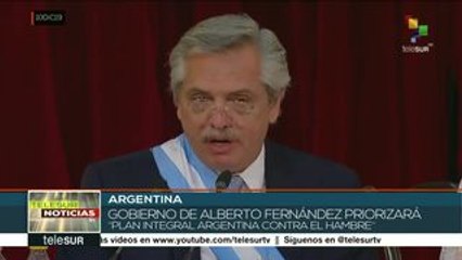 Argentina: lucha contra hambre y pobreza, prioridad para Fernández