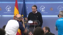 Pablo Iglesias en rueda de prensa