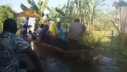 Au moins 700 maisons sous eaux à Kingabwa fleuve dans la commune de Limete à Kinshasa.