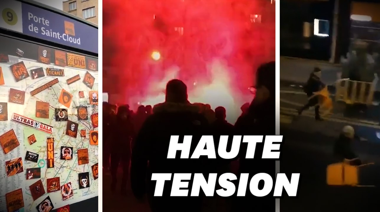 Avant PSG-Galatasaray, les images des échauffourées entre supporters et policiers