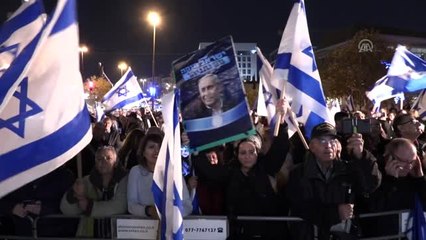 Batı Kudüs'te Netanyahu'ya destek gösterisi