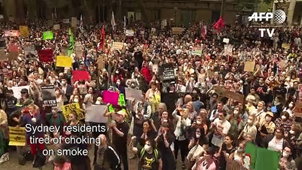 Sydney bushfire climate protest