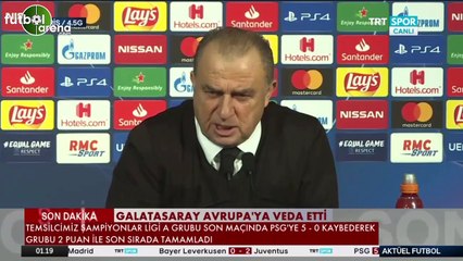 Fatih Terim'in PSG maçı sonrası açıklamaları