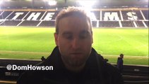 Dom Howson on Sheffield Wednesday's draw with Derby County
