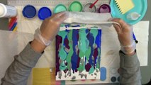 Acrylic Chameleon Cells  -  Royal Candles Veronica  - Easy Abstract Painting