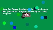 About For Books  Cardmaster Adventure Design Deck (Advanced Dungeons and Dragons Game) Complete