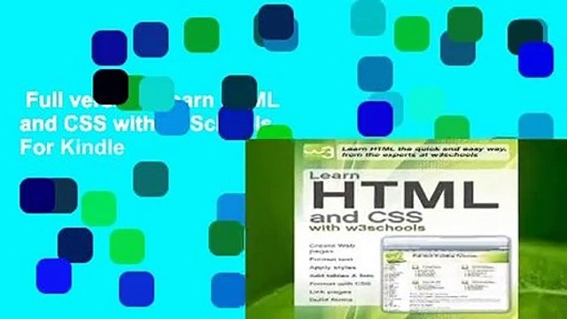 Full version Learn HTML and CSS with w3Schools For Kindle