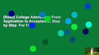 [Read] College Admission: From Application to Acceptance, Step by Step  For Free