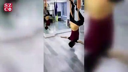 Alper Saldıran da 'Yerçekimsiz yoga' yaptı
