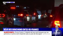 Grèves: déjà plus de 130 kilomètres de bouchons cumulés en Île-de-France