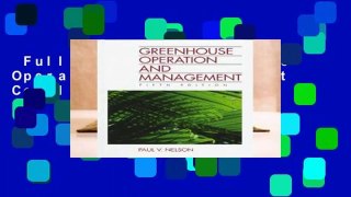 Full E-book  Greenhouse Operation and Management Complete