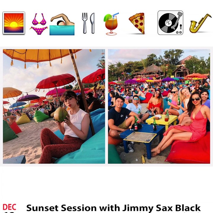 Helping Beach #Party(ies) to become beautiful at #LaPlanchaBali  #Seminyak with #JimmySaxBlack