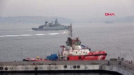 Çanakkale-alman savaş gemisi 'hamburg', nara limanı'na yanaştı