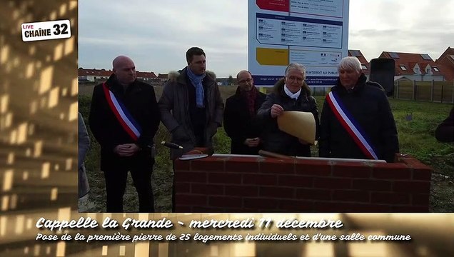 LIVE CHAINE 32 | Cappelle la Grande - Pose de la première pierre de 25 logements individuels et d'une salle commune