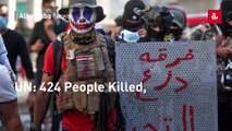 UN: 424 People Killed, 8,758 Injured Since the Start of Iraqi Protests