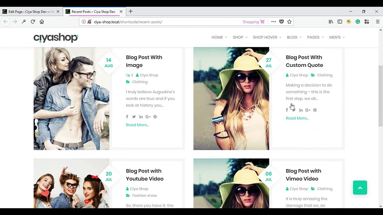 Recent Posts Shortcode - Woocommerce Wordpress Themes