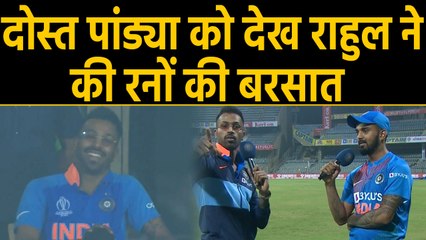 India vs West Indies : Hardik Pandya praises KL Rahul's 91 runs knock at Wankhede|वनइंडिया हिंदी