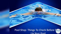 Pool Shop Things To Check Before Filling Up Your Pool