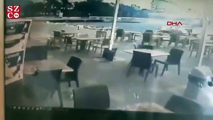Bodrum'da sandalı havalandıran hortumun da görüntüleri ortaya çıktı