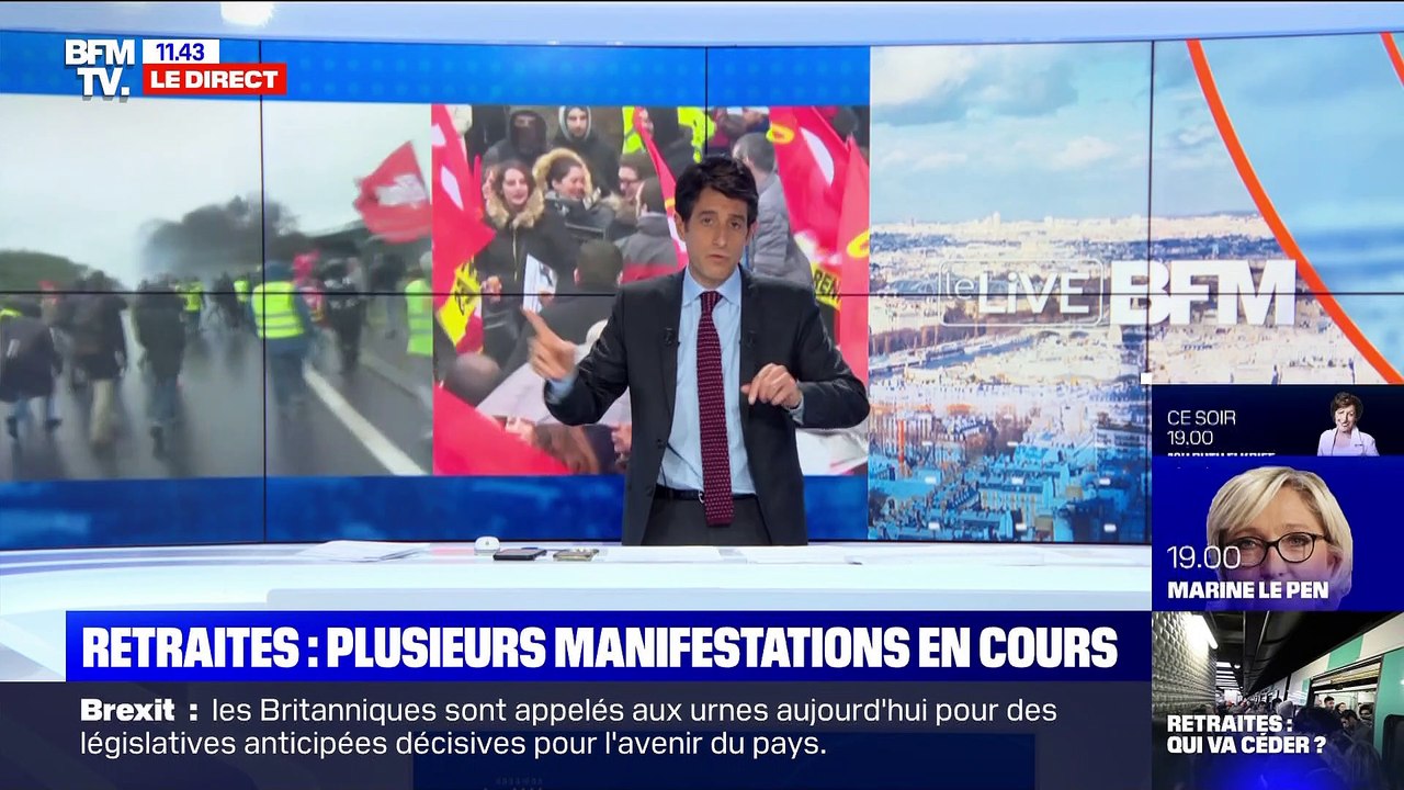 Retraites : plusieurs manifestations en cours - 12/12