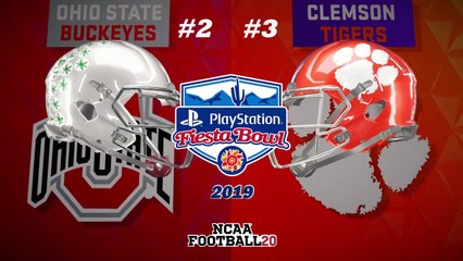FIESTA BOWL Full Gameplay #2 OHIO STATE VS #3 CLEMSON NCAA FOOTBALL 20 MOD