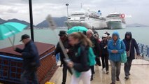 Alanya'ya bir günde iki kruvaziyer gemiyle 3 bin turist ge