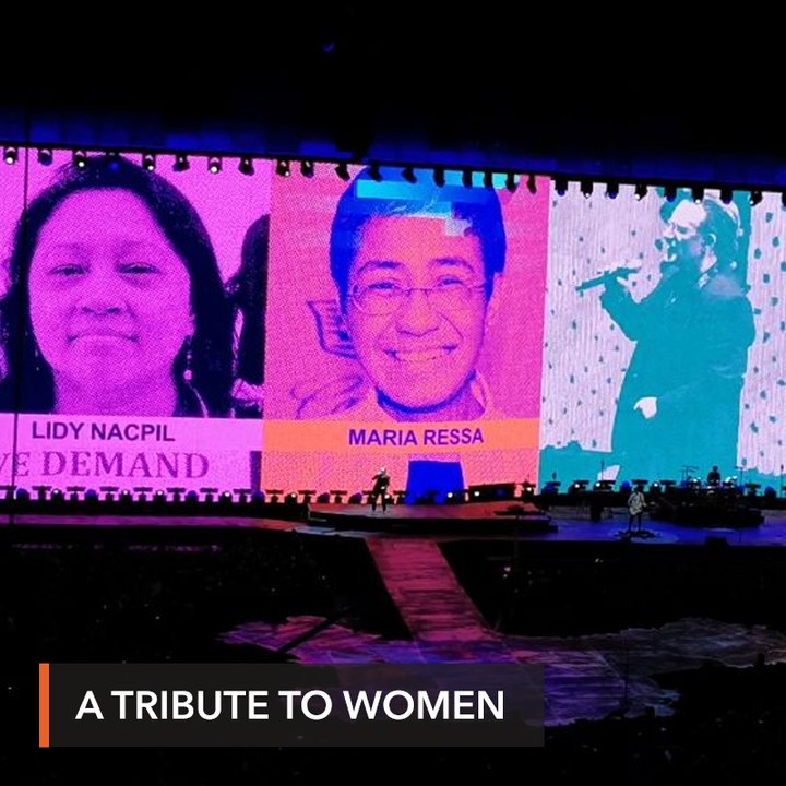 U2 dedicates 'Ultra Violet' to Maria Ressa, PH women