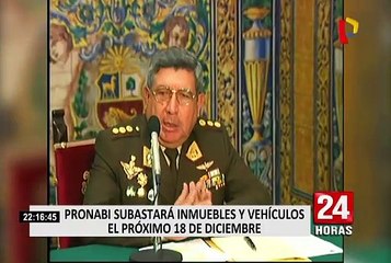 Pronabi subastará inmuebles y vehículos el próximo 18 de diciembre