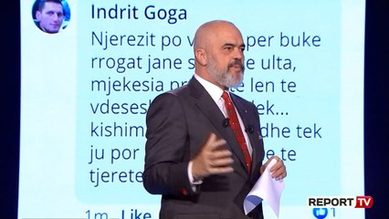 Rama: Në Shqipëri nuk të lënë të vdesësh nëse nuk jep lekë...Bluzat e bardha që na njollosin, pakicë
