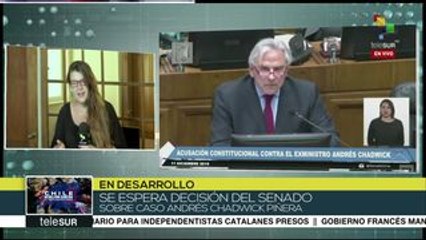 Chile: se espera decisión del Senado sobre caso Andrés Chadwick