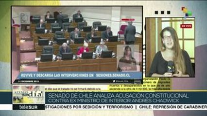 Chile: senado analiza acusación constitucional contra exmin. Chadwick