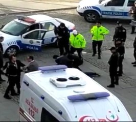 Bayburt'ta katil zanlısının yakalanma anı kamerada