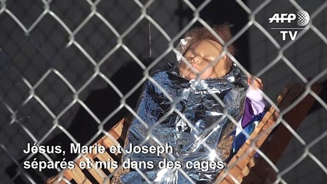 Jésus, Marie et Joseph en réfugiés détenus dans une crèche californienne