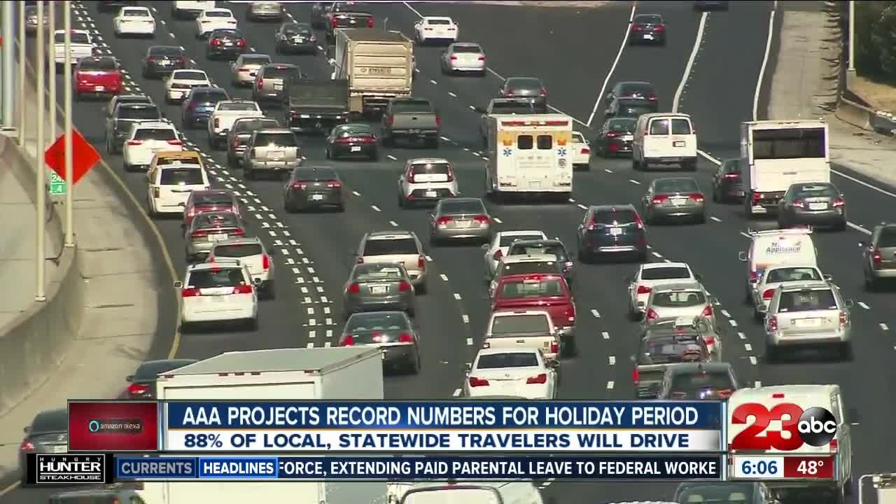 AAA projects record numbers for holiday travel period