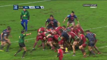 L'essai en force de Biarritz contre Grenoble