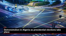 Demonstration in Algeria as presidential elections take place
